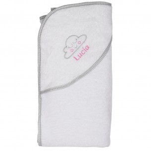 Capa de Baño Nube Colorete Bordada - Rosa 01 2