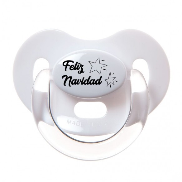 Chupete Feliz Navidad Blanco