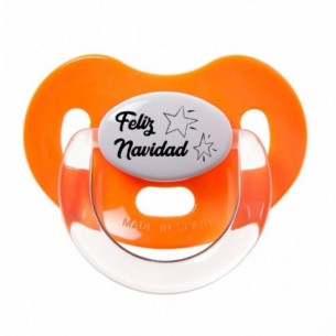 Chupete Feliz Navidad Naranja