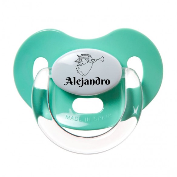 Chupete Ángel Anunciador Aguamarina