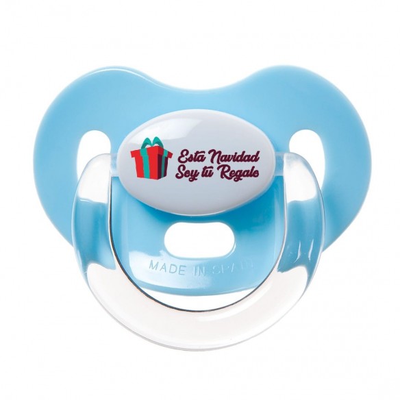 Chupete Esta Navidad Soy tu Regalo Azul