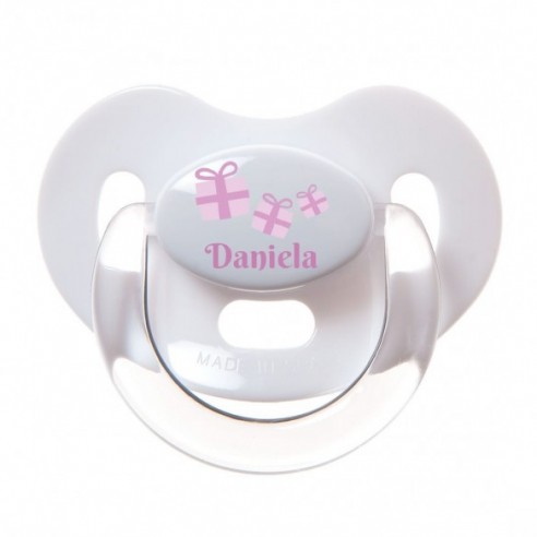 Chupete Regalos Rosa Blanco