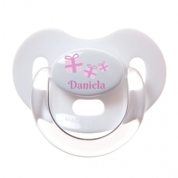 Chupete Regalos Rosa Blanco
