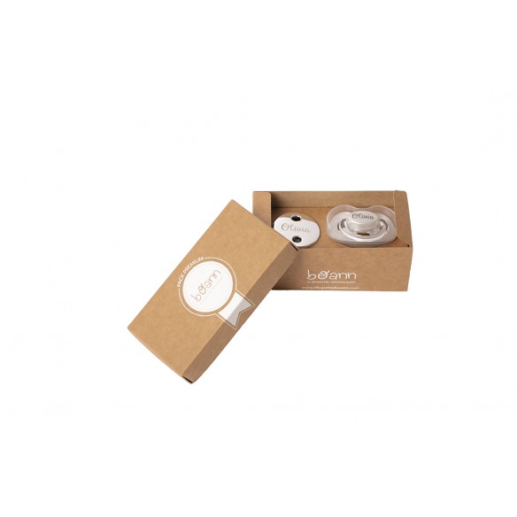 Pack Premium Chupete y Cadena Personalizada - Negro/Dorado