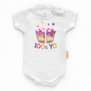 Body 50% MAMÁ ? 50% PAPÁ ?? 100% YO - Manga Corta