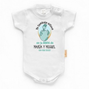Body yo también estuve en la BODA de con Nombres y Fecha - Manga Larga 2