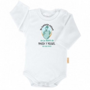 Body yo también estuve en la BODA de con Nombres y Fecha - Manga Larga