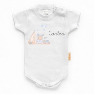 Body Teepee Azul con Nombre Personalizado - Manga Larga 2
