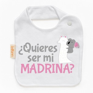 Babero ¿Quieres ser mi MADRINA?