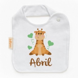 Babero Jirafa con Nombre Personalizado