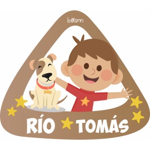 Pegatina bebe a bordo niño/mascota