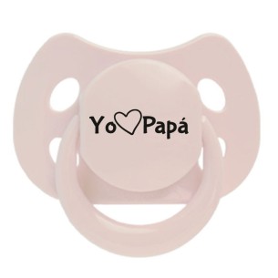Chupete "Coco" con la frase "Yo ❤ Papá" - Azul 2