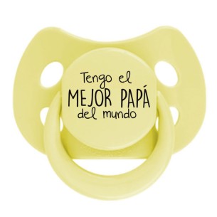 Chupete "Coco" con la frase "Tengo el mejor papá del mundo mundial" - Mint 2