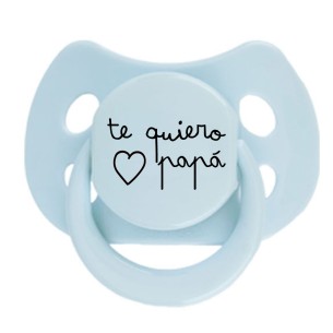 Chupete "Coco" con la frase "te quiero ❤ papá" - Rosa 2
