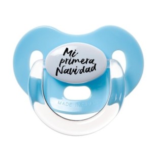 Chupete Mi primera Navidad Azul