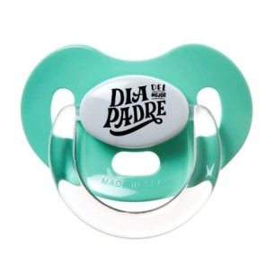 Chupete con frase "DIA DEL MEJOR PADRE" - Aguamarina