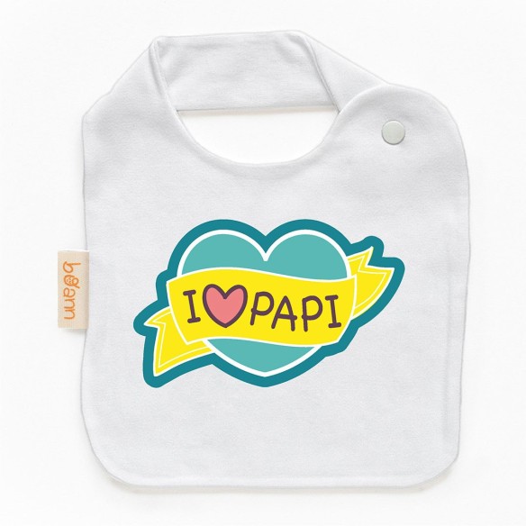 Babero "I ❤ LOVE PAPI" – Un detalle adorable para papá