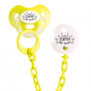 Pack chupete y cadena F218 Pistacho
