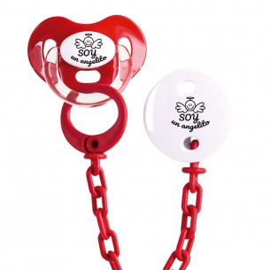 Pack chupete y cadena F220 Rojo