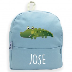 Mochila COCODRILO azul 02