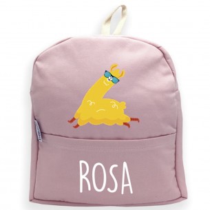Mochila LLAMAGAFAS rosa 02