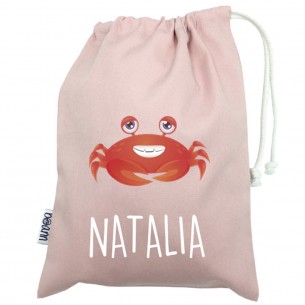 Talega mini con asas CANGREJO azul 02 2