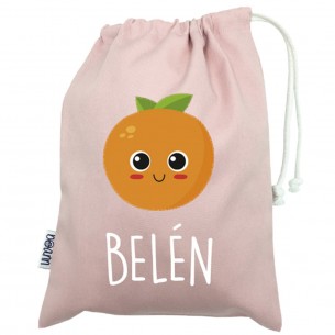 Talega mini con asas NARANJA rosa 02