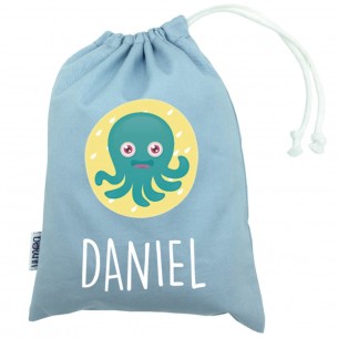 Talega mini con asas PULPO azul 02