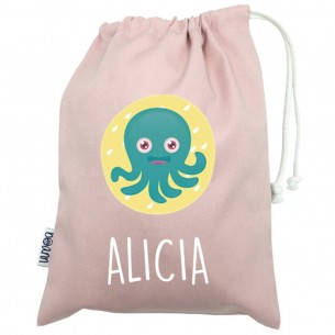 Talega mini con asas PULPO azul 02 2