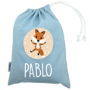 Talega mini con asas ZORRO azul 02