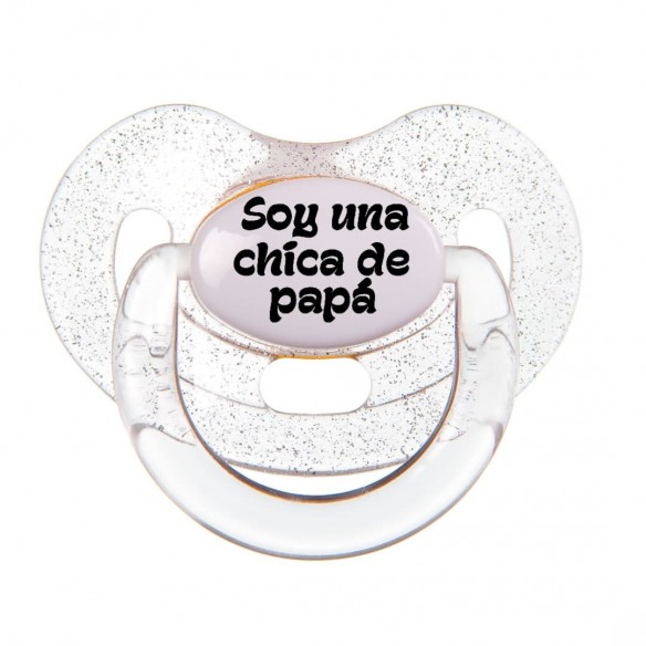 Chupete F143 Blanco con Purpurina