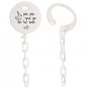 Cadena de chupete Frase F140  Rosa 2