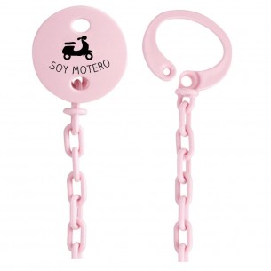 Cadena de chupete Frase F154  Blanco 2