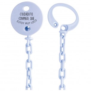 Cadena de chupete Frase F155  Blanco 2